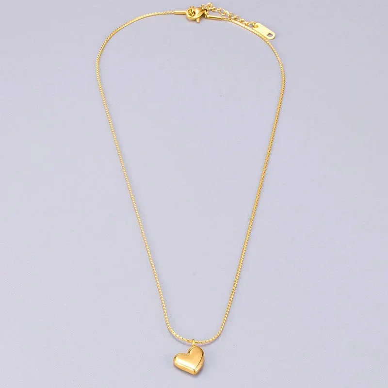 sparkle jewels gold-plated anti tarnish heart themed layered necklace